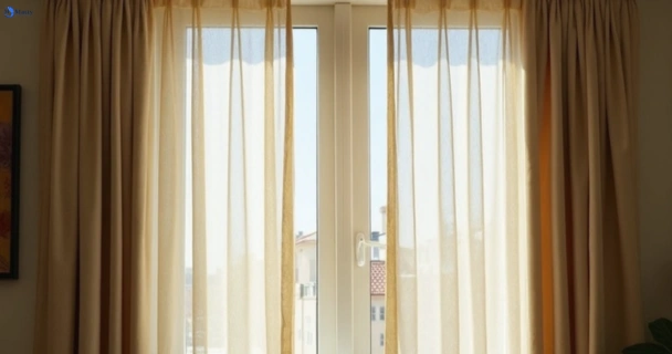 Dull dusty drapes in campbellfield-vic before professional cleaning